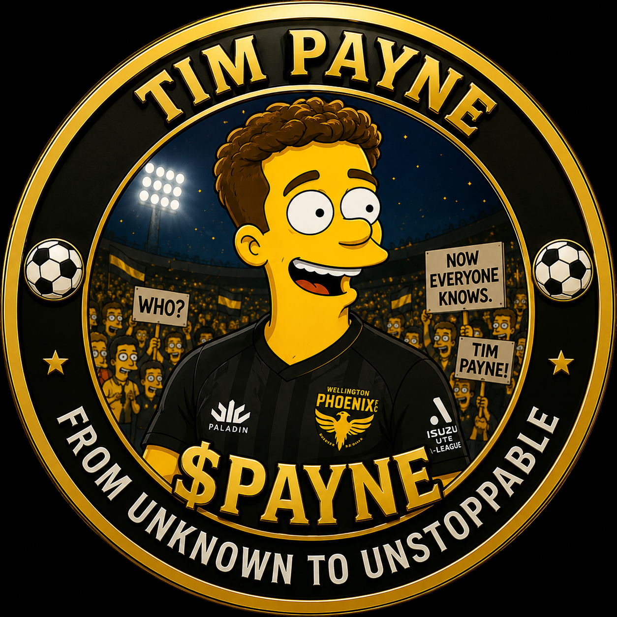 $PAYNE coin logo From Unknown To Unstoppable